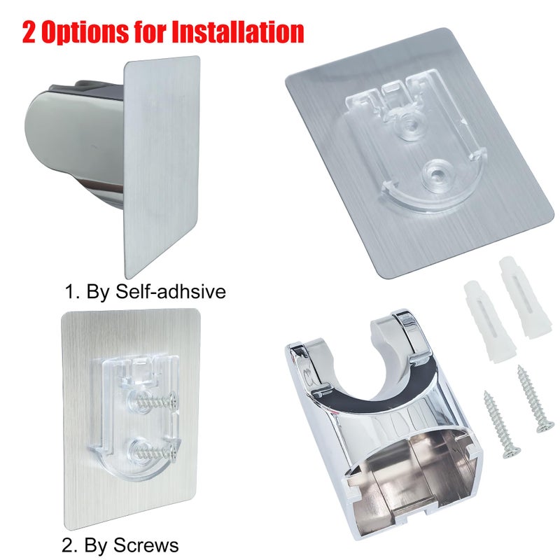 Lofekea 2 Pack Strong Adhesive and Waterproof Shower Head Holder, Adjustable Handheld Shower Holder Wall Mount Shower Bracket - Image 4